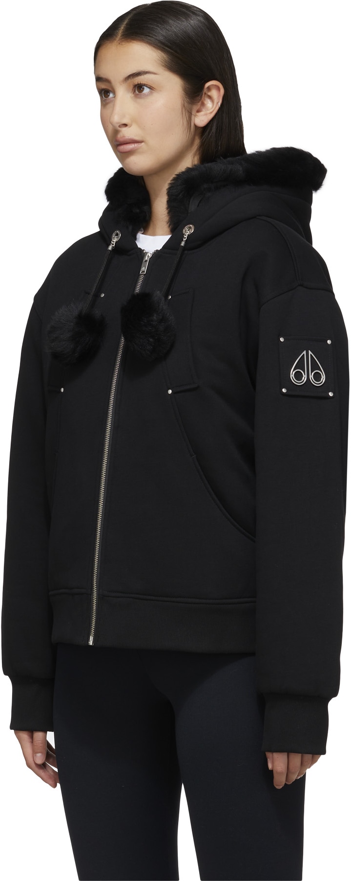 Moose Knuckles: Black Bergen Bunny Bomber - 2