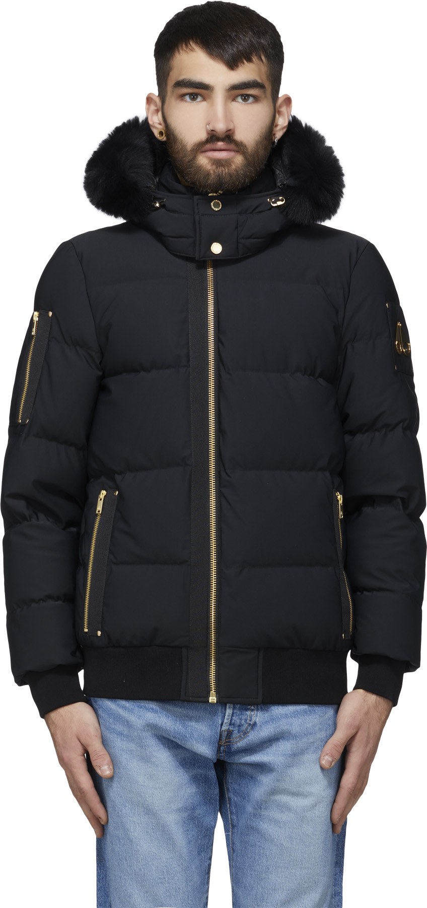 Moose Knuckles: Black Stagg Bomber - 1