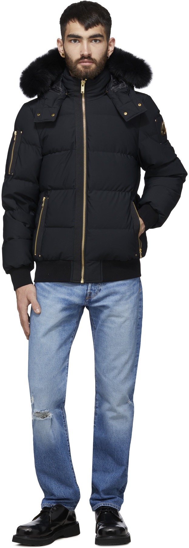 Moose Knuckles: Black Stagg Bomber - 4