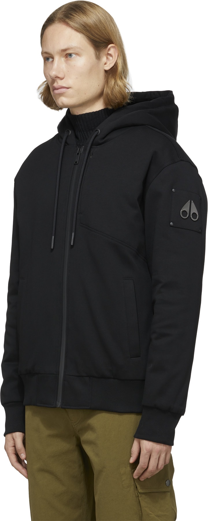 Moose Knuckles: Black Tilden Zip Up Hoodie - 2