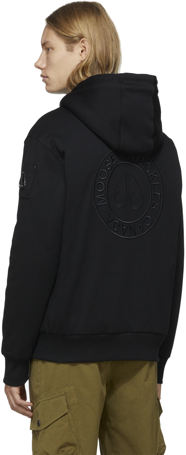 Moose Knuckles: Black Tilden Zip Up Hoodie - 3