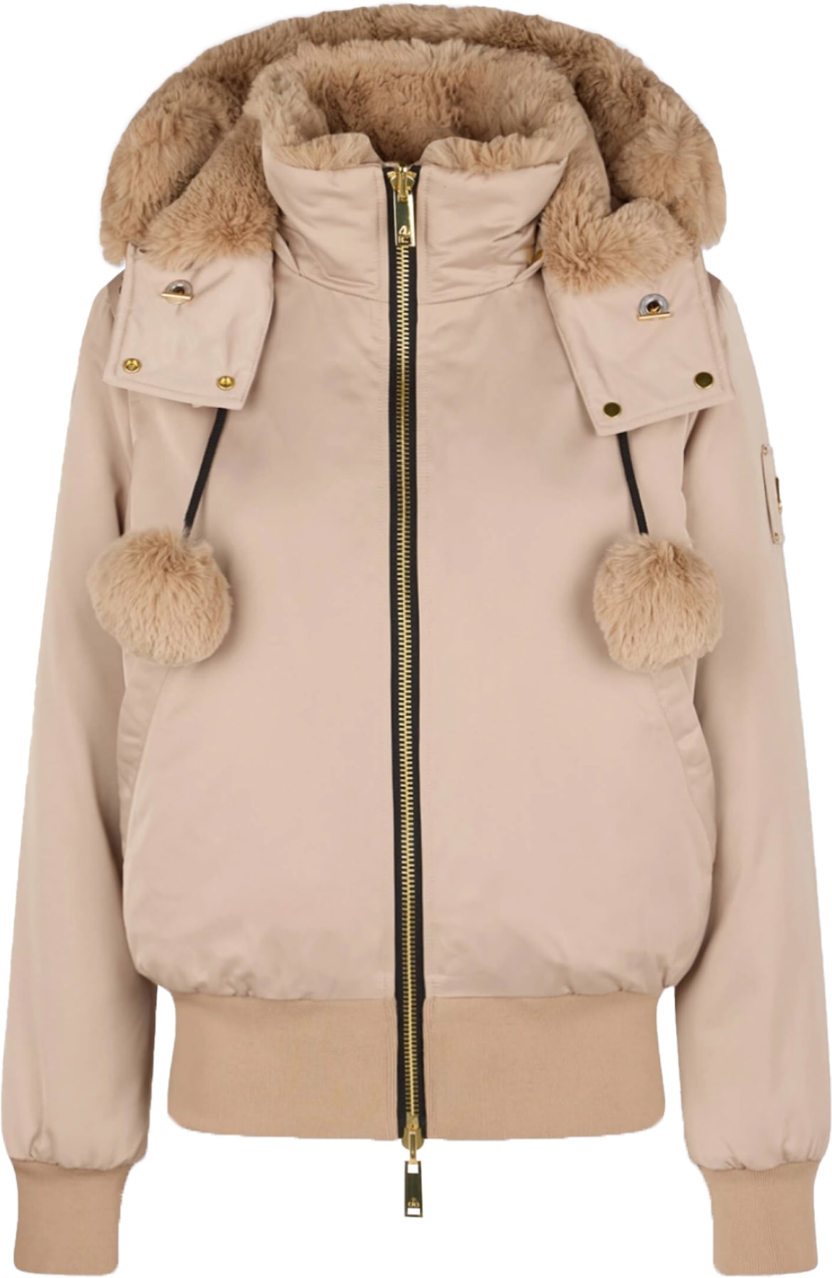 Moose Knuckles: Neutrals Gold Series Debbie Bunny Bomber Jacket - 1