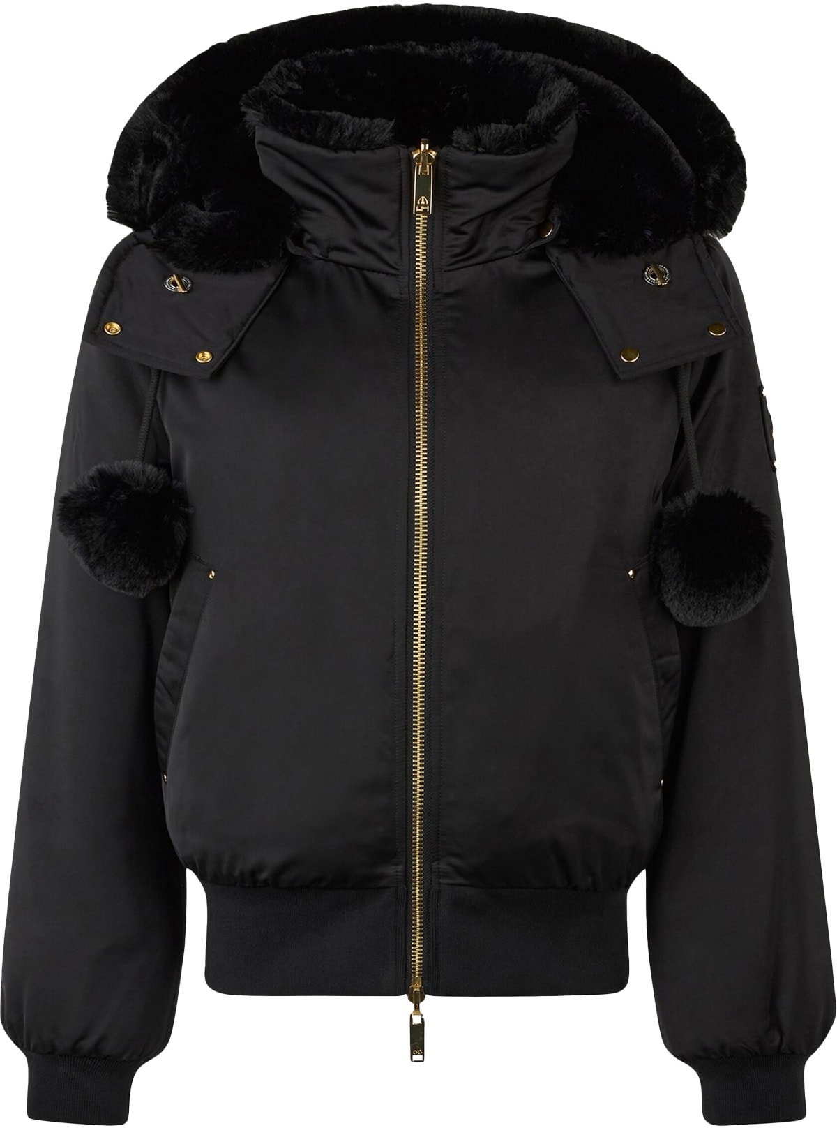 Moose Knuckles: Black Gold Series Debbie Bunny Bomber Jacket - 1