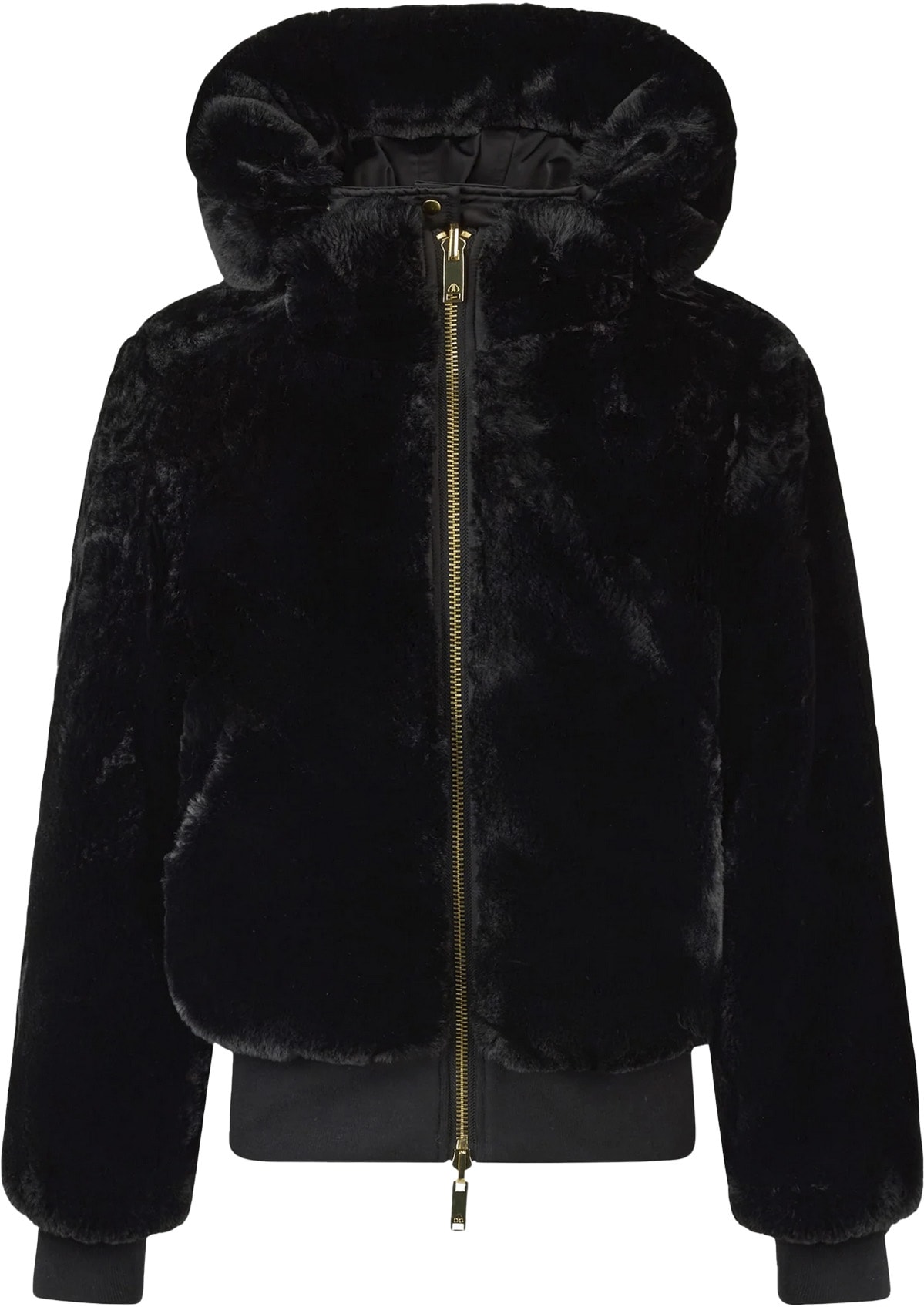 Moose Knuckles: Black Gold Series Debbie Bunny Bomber Jacket - 3