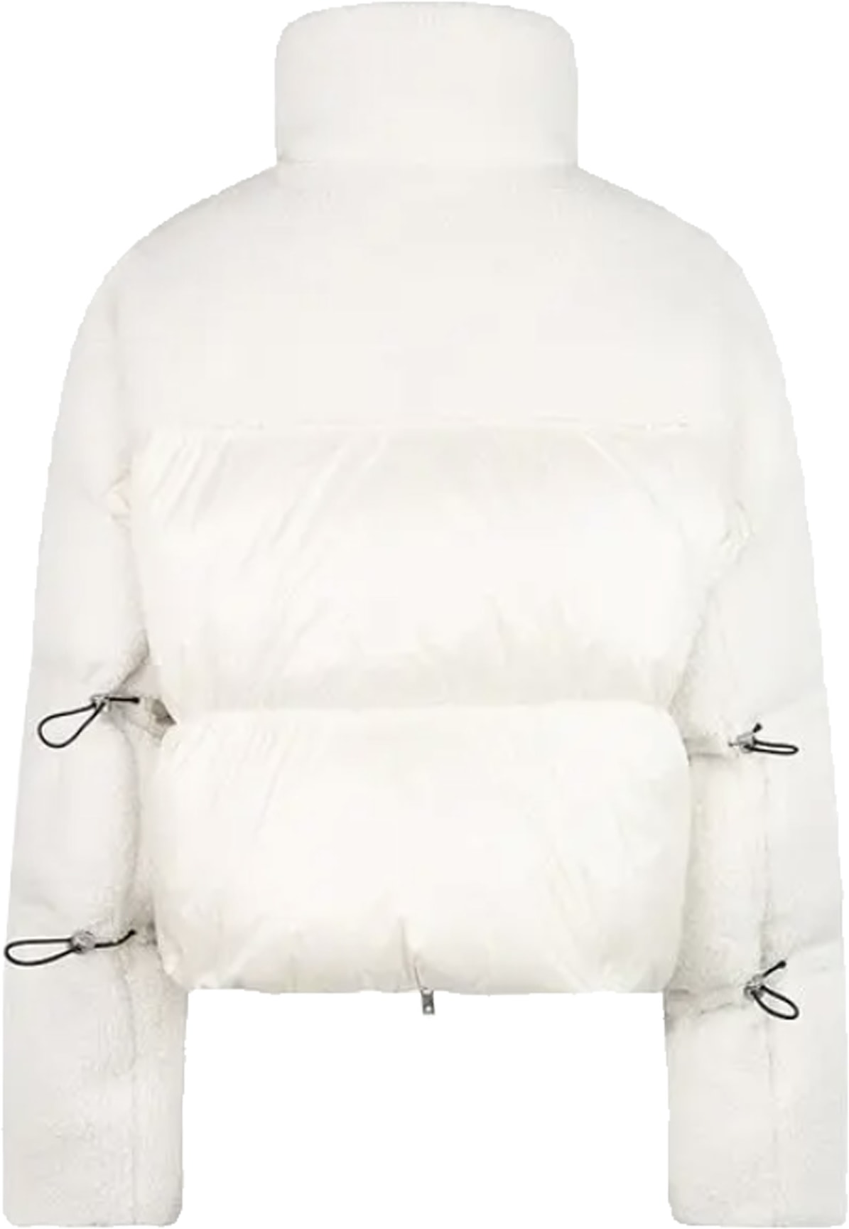 Moose Knuckles: White Agate Shearling Puffer Jacket - 2