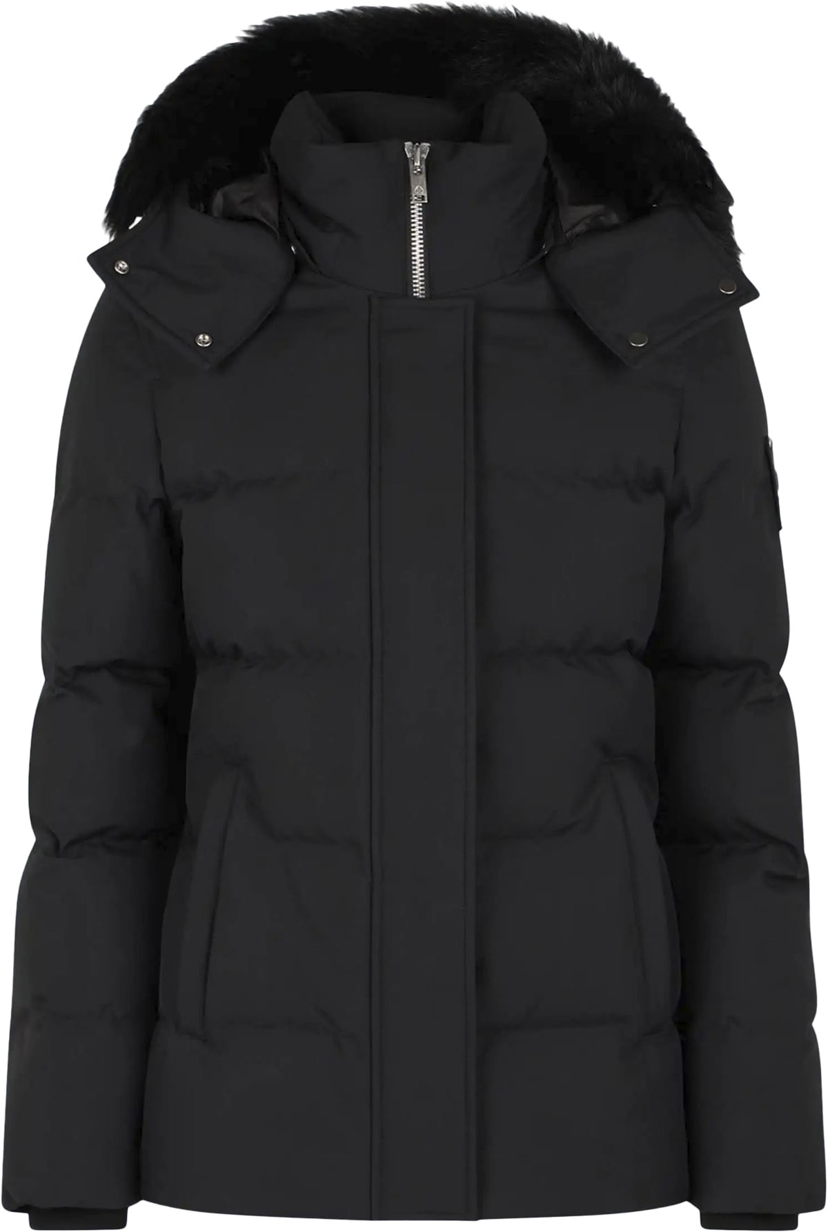 Moose Knuckles: Black Cloud Shearling 3Q Jacket - 1