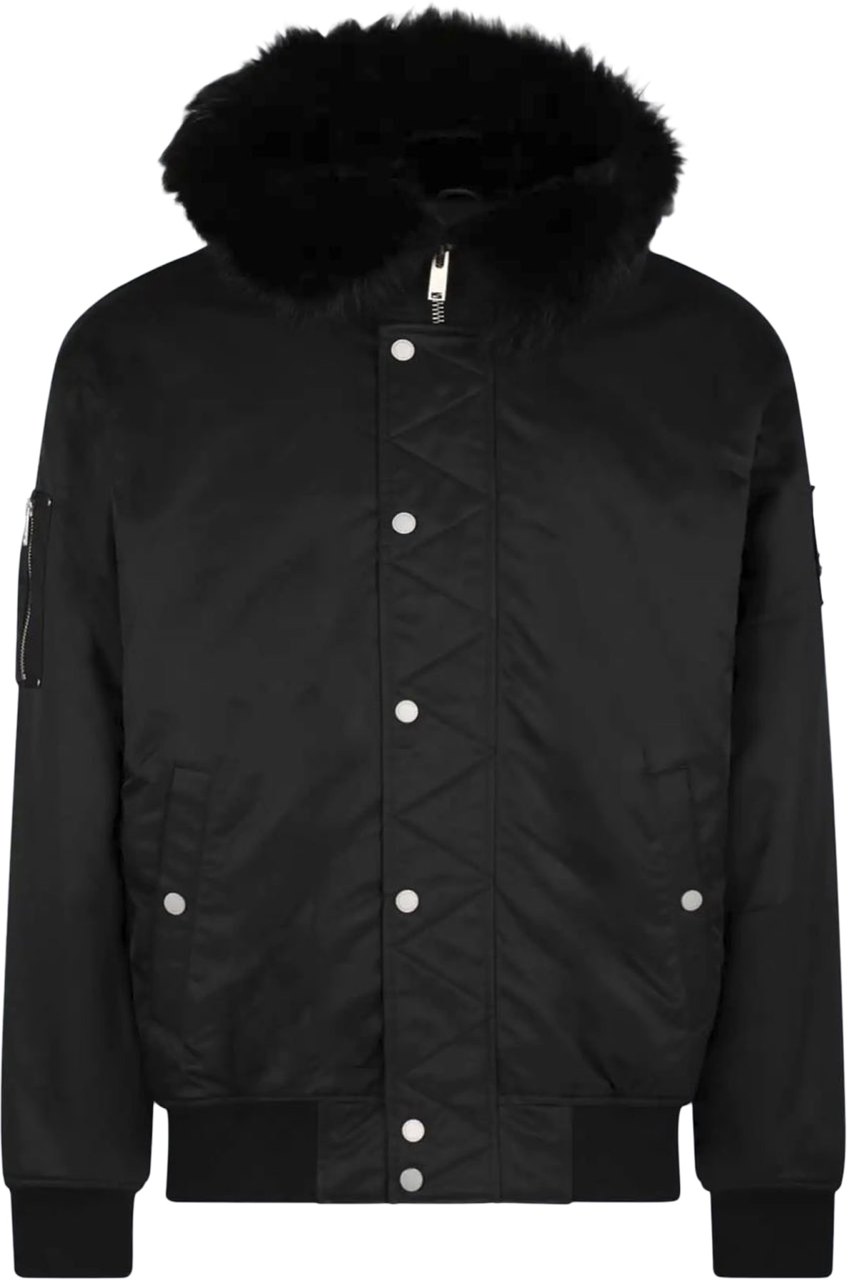 Moose Knuckles: Black Denali Bomber Jacket - 1