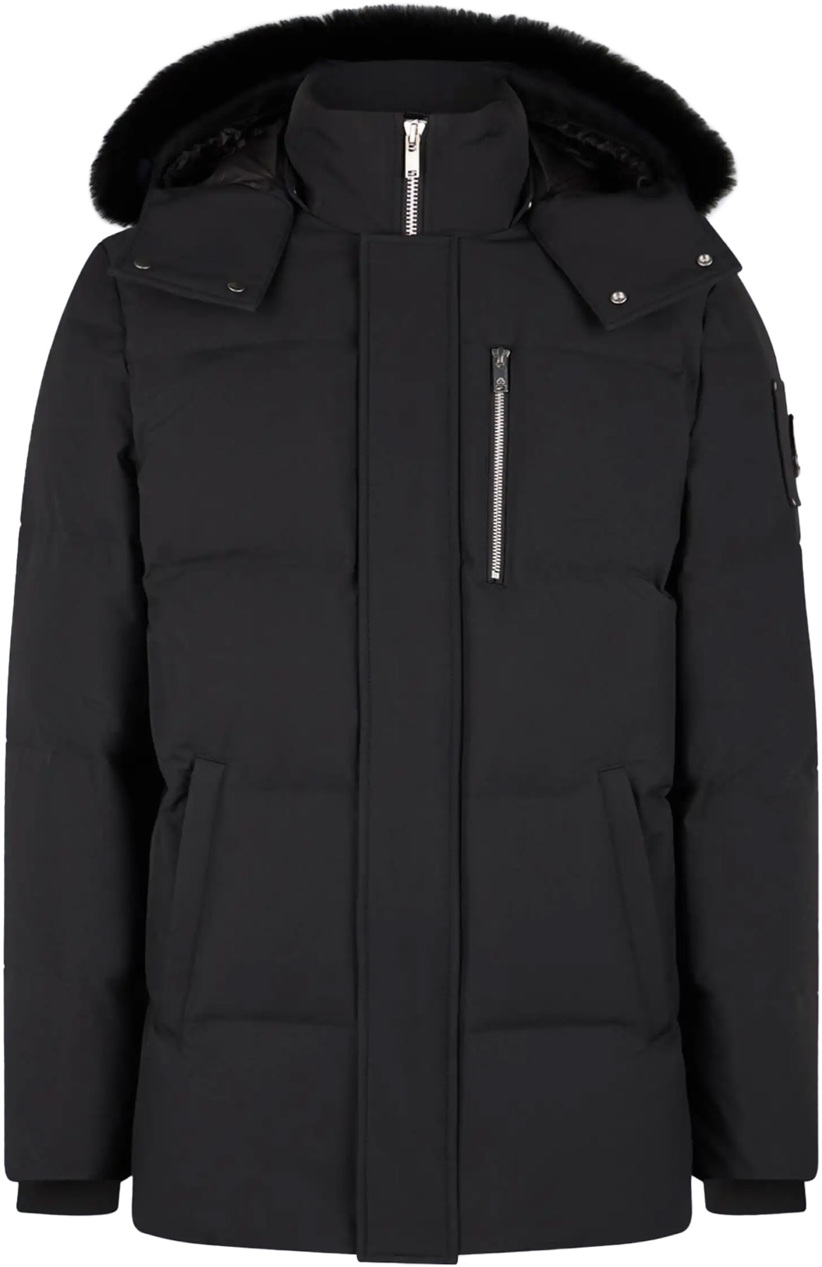 Moose Knuckles: Black Cloud Shearling 3Q Jacket - 1