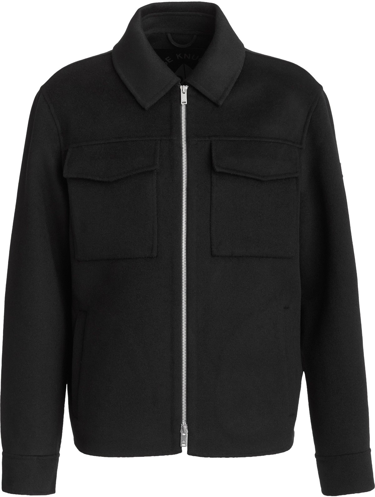 Moose Knuckles: Black Jacques Wool Zip Jacket - 1