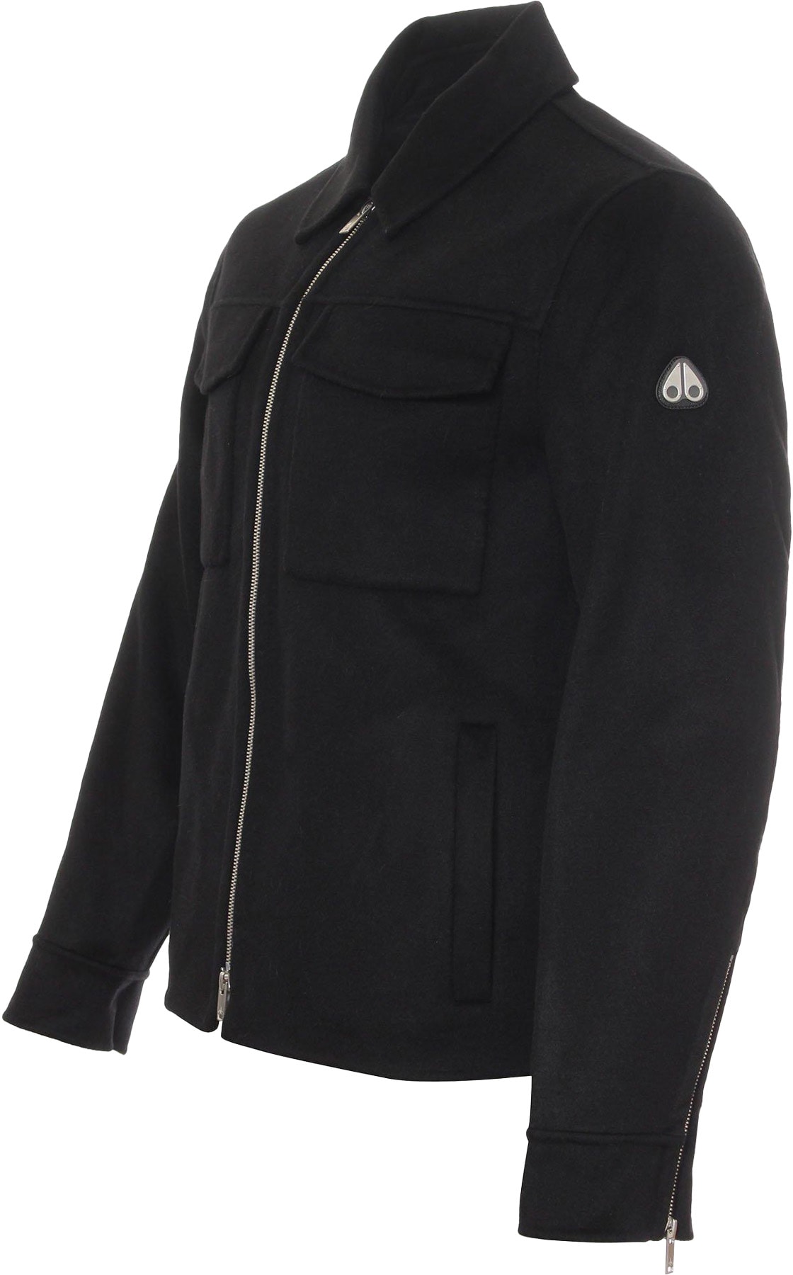 Moose Knuckles: Black Jacques Wool Zip Jacket - 2