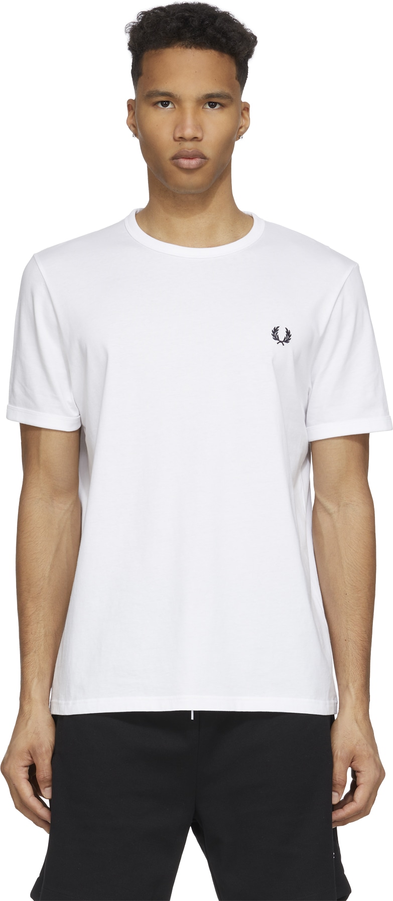 Fred Perry: Blanc T-Shirt Ringer Blanc - 1