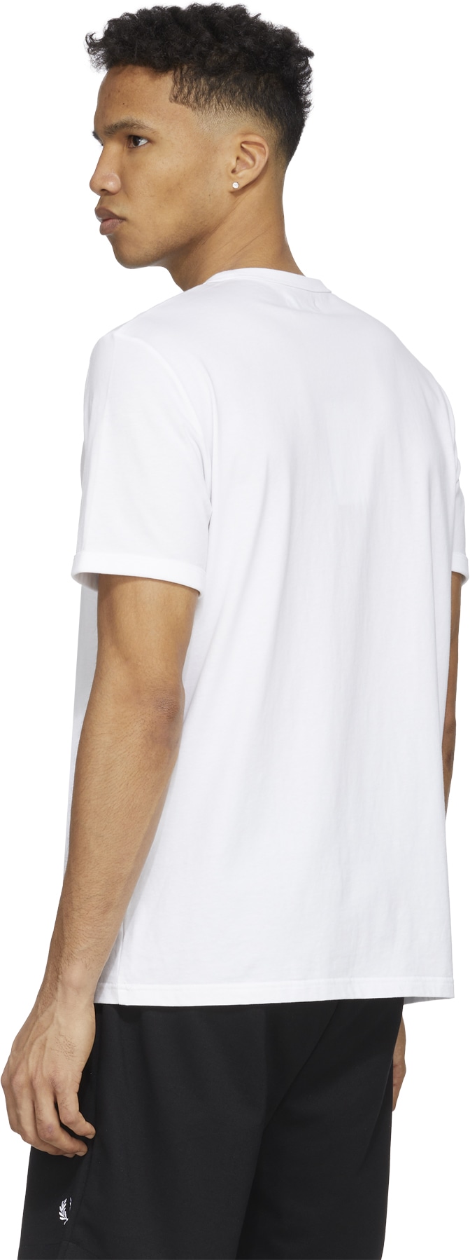 Fred Perry: Blanc T-Shirt Ringer Blanc - 3