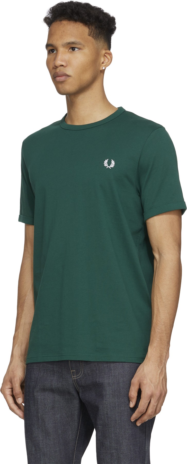 Fred Perry: Green Ringer T-Shirt - 2