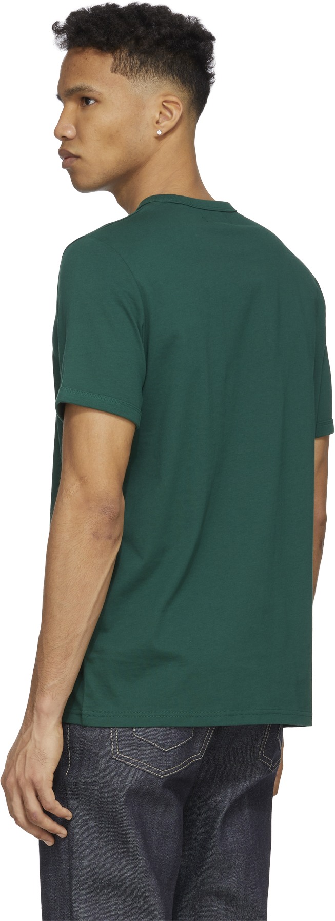 Fred Perry: Green Ringer T-Shirt - 3