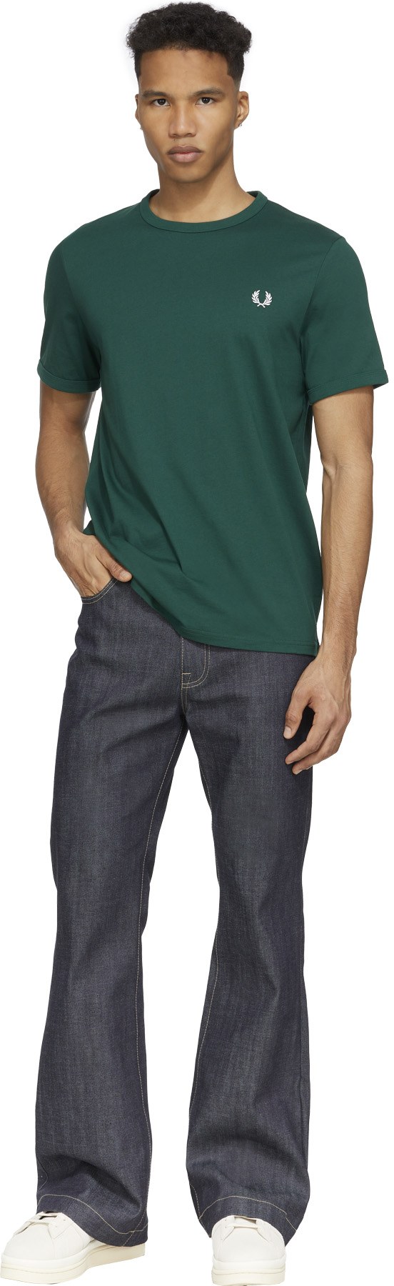 Fred Perry: Vert T-Shirt Ringer Vert - 4