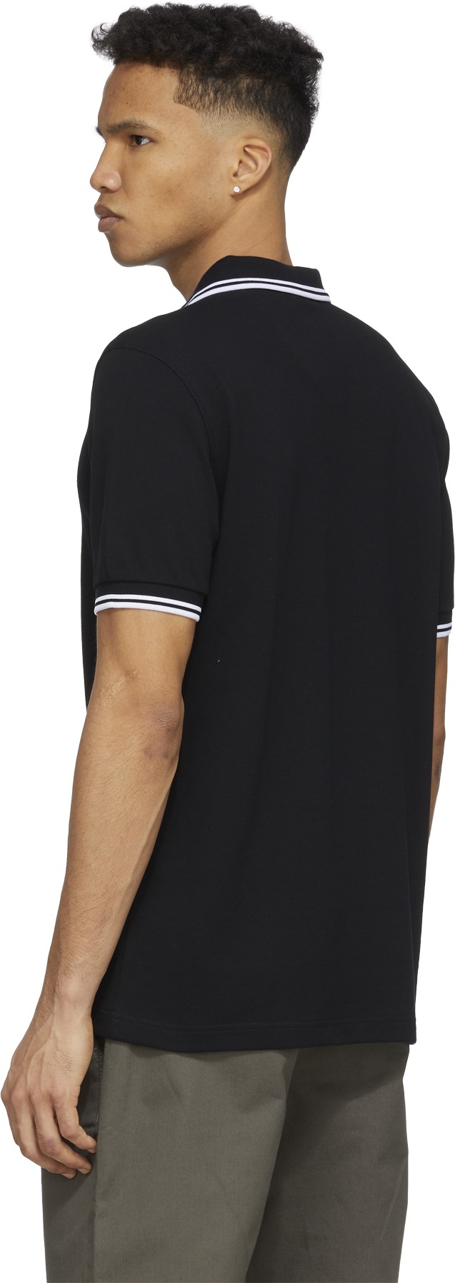Fred Perry: Black M3600 Twin Tipped Polo Shirt - 3