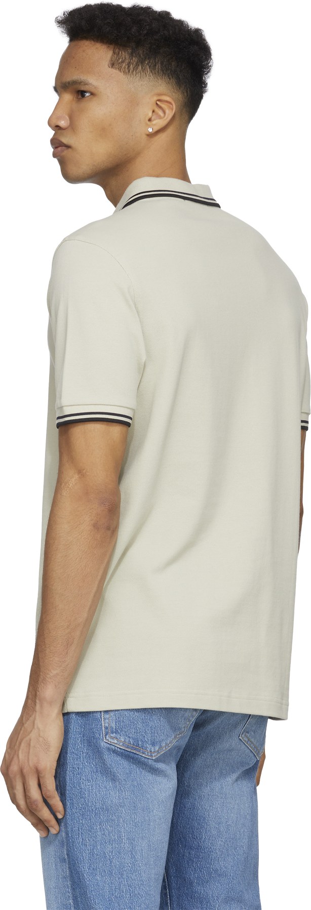 Fred Perry: Neutrals M3600 Twin Tipped Polo Shirt - 3