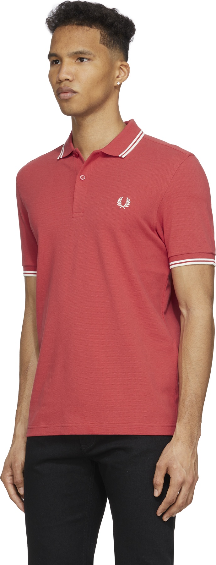 Fred Perry: Red M3600 Twin Tipped Polo Shirt - 2