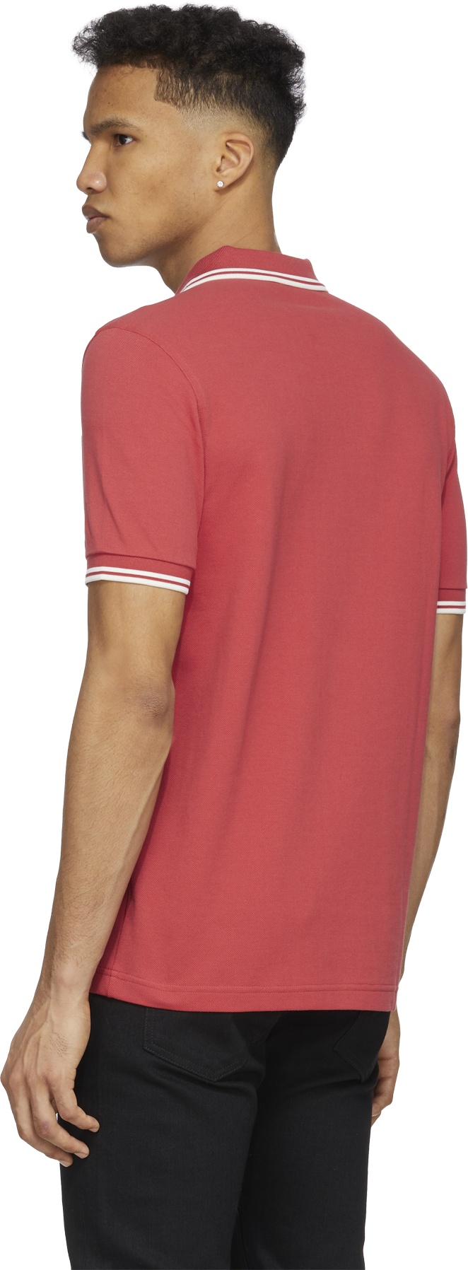 Fred Perry: Red M3600 Twin Tipped Polo Shirt - 3