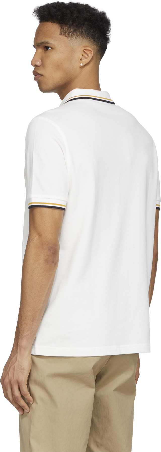 Fred Perry: White M3600 Twin Tipped Polo Shirt - 3