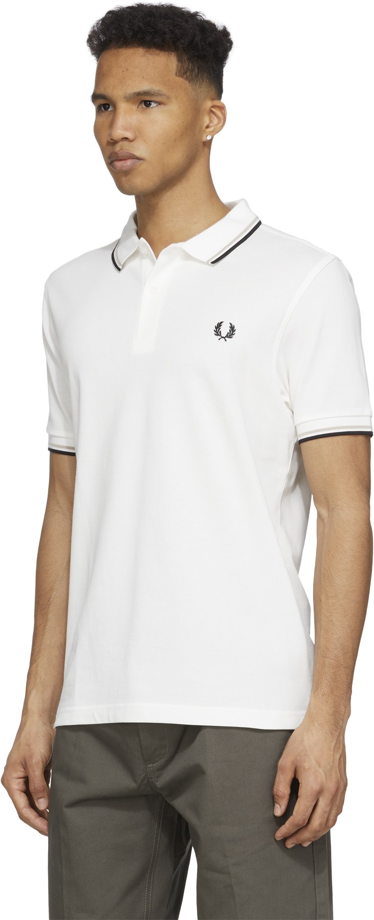Fred Perry: White M3600 Twin Tipped Polo Shirt - 2