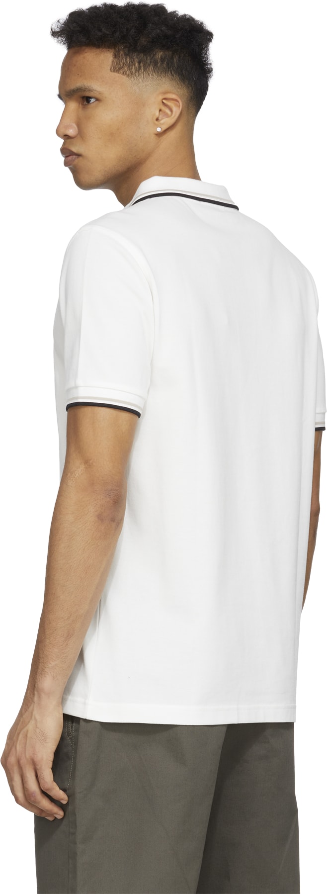 Fred Perry: White M3600 Twin Tipped Polo Shirt - 3