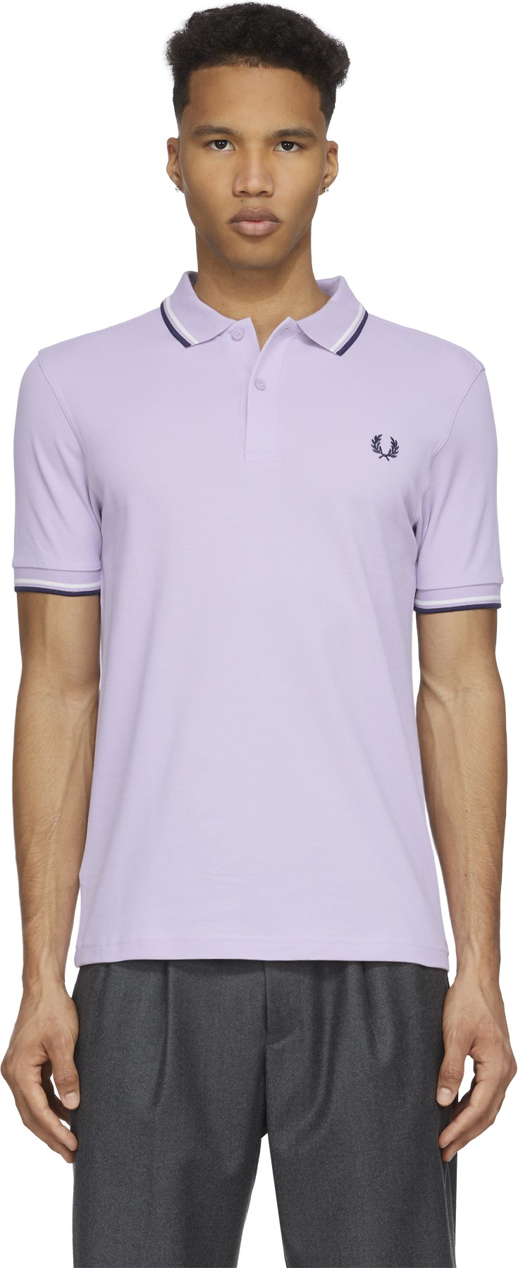 Fred Perry: Purple M3600 Twin Tipped Polo Shirt - 1