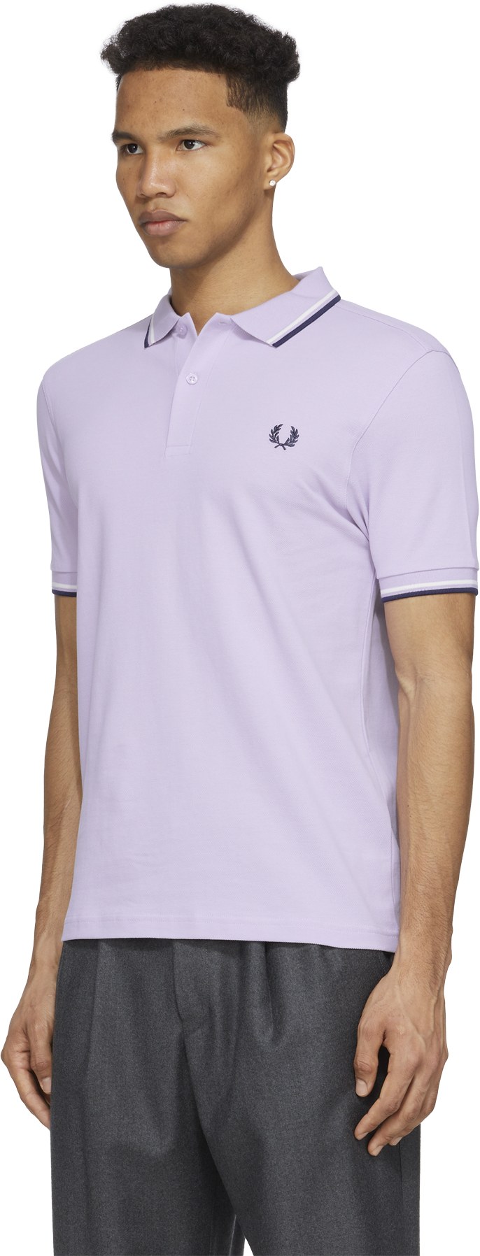 Fred Perry: Purple M3600 Twin Tipped Polo Shirt - 2