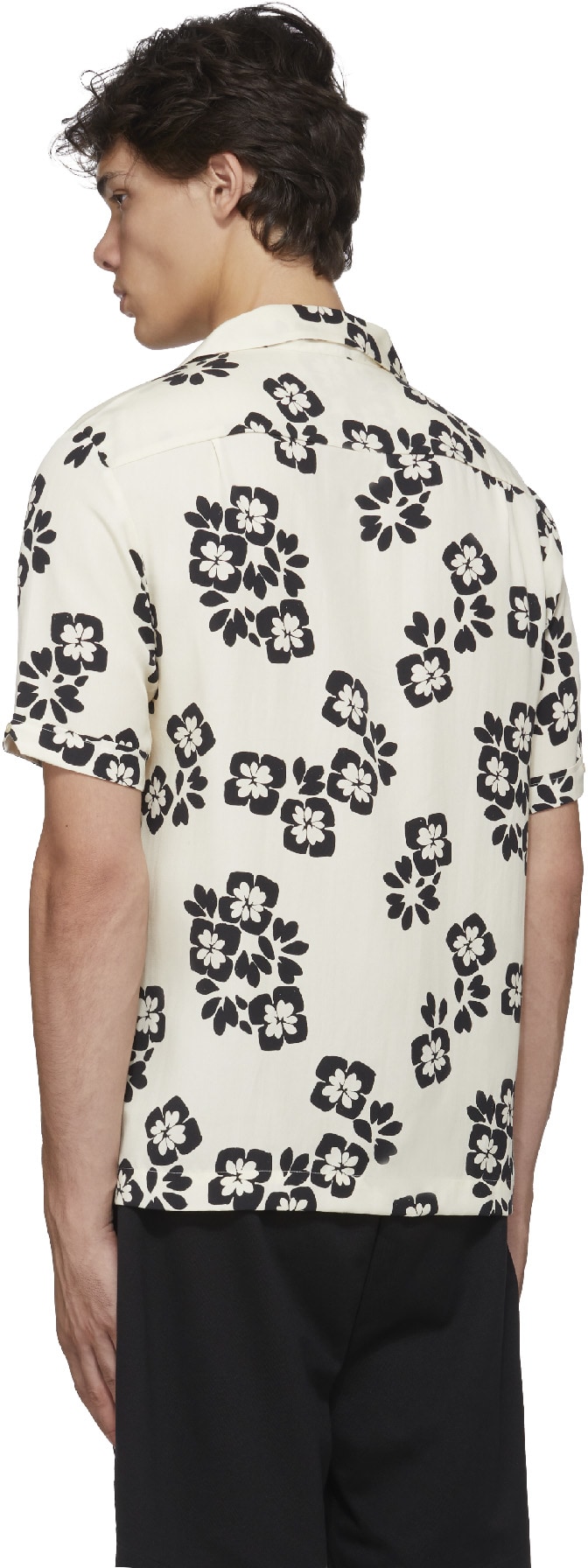 Fred Perry: Neutrals Floral Print Reverse Collar Shirt - 3
