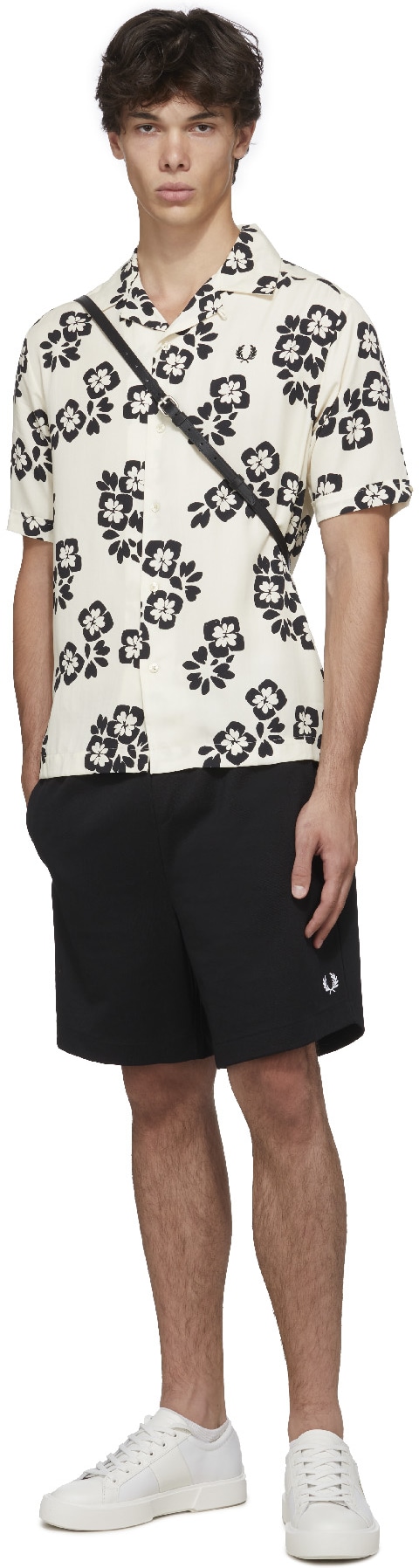 Fred Perry: Neutrals Floral Print Reverse Collar Shirt - 4