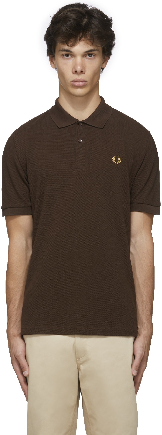 Fred Perry: Brown Piqué Polo Shirt - 1