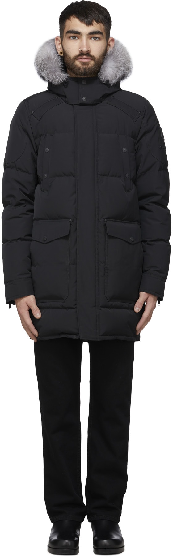 Moose Knuckles: Black Big Ridge Parka - 1