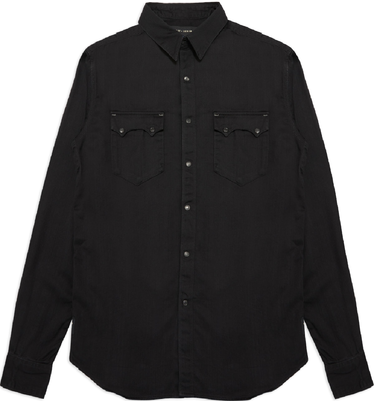 REPLAY: Black REPLAY Sartoriale Denim Shirt - 1