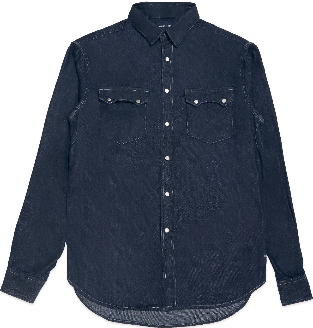 REPLAY: Blue REPLAY Sartoriale Denim Shirt - 1