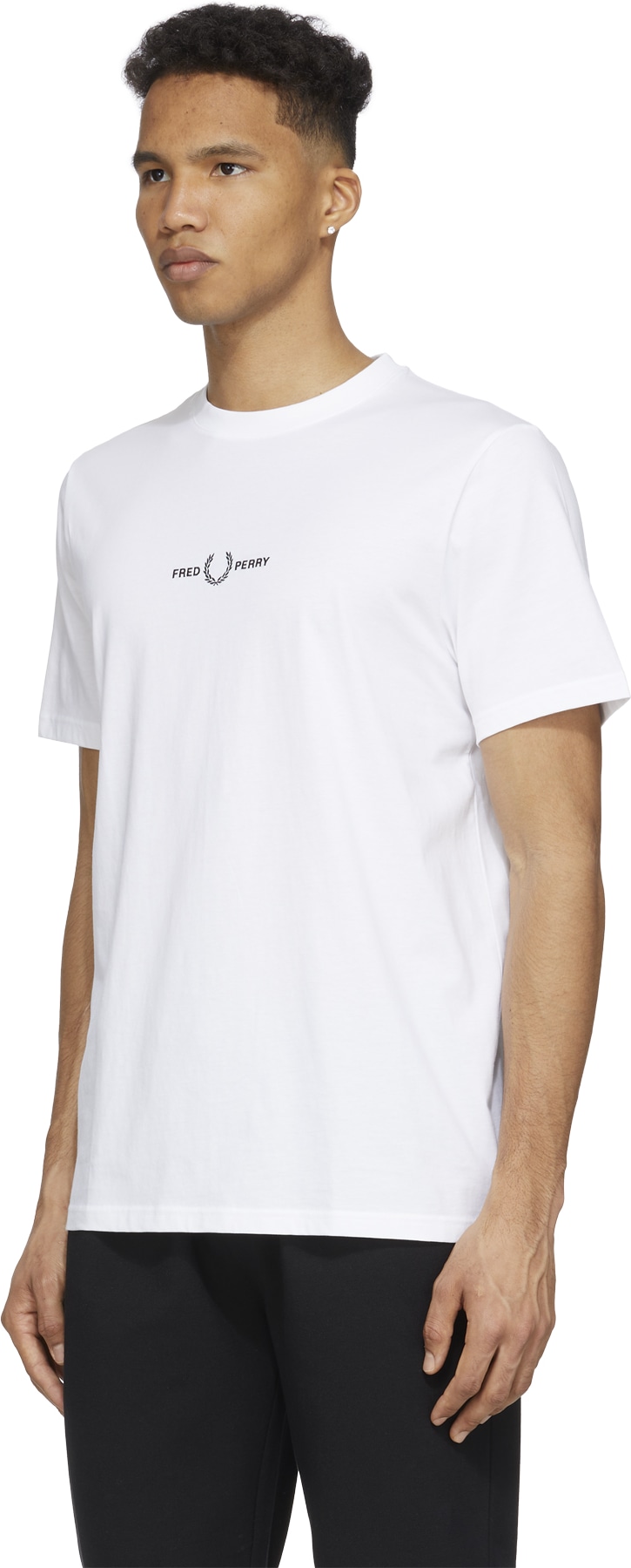 Fred Perry: White Embroidered T-Shirt - 2