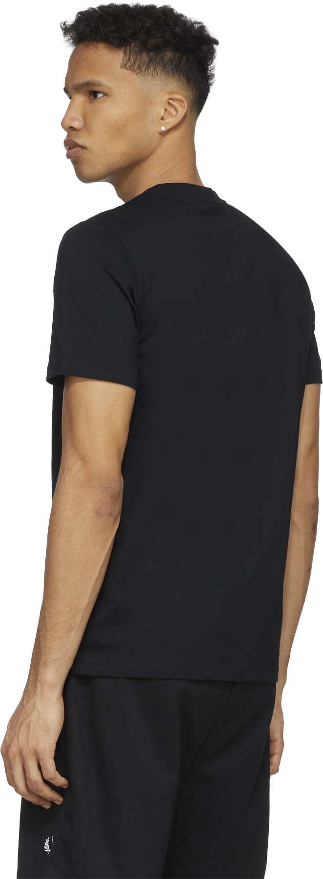 Fred Perry: Black Embroidered T-Shirt - 3