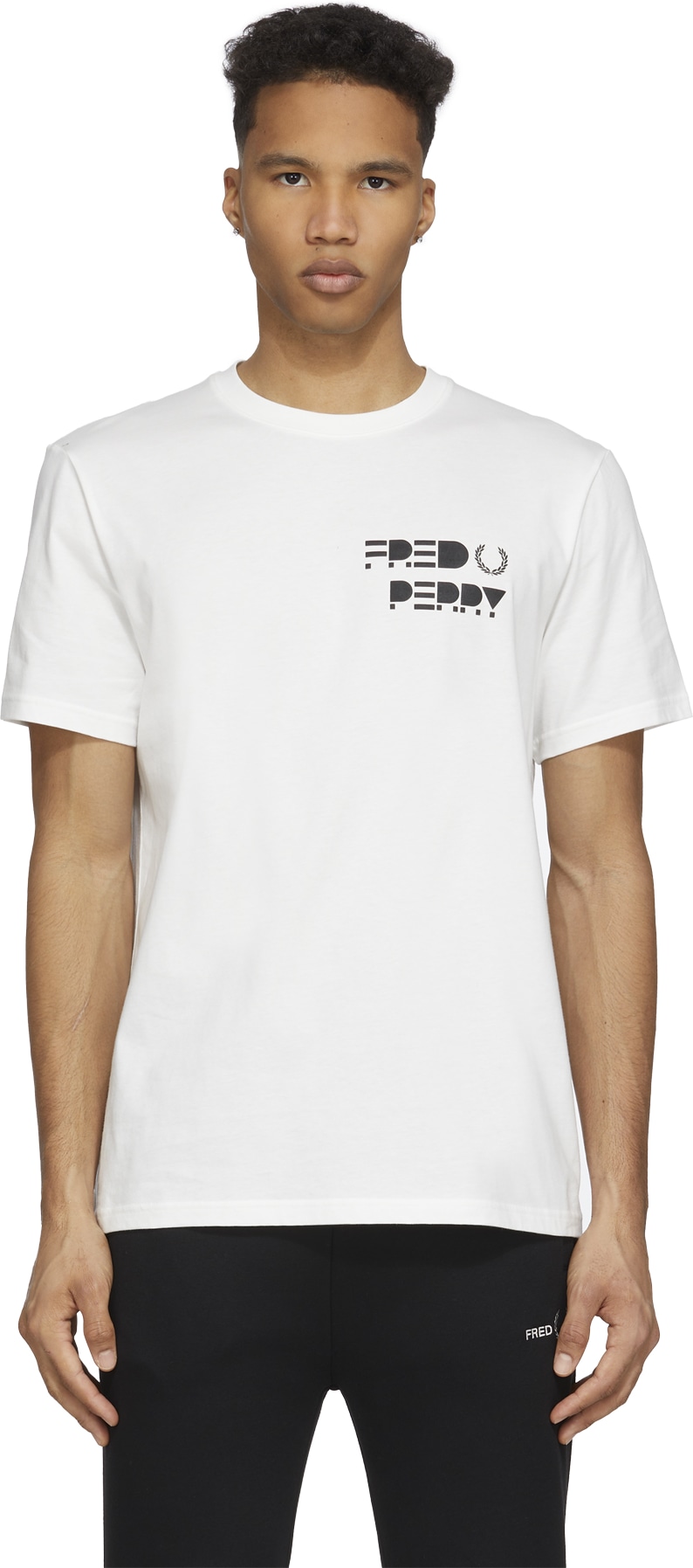 Fred Perry: White Raised Graphic T-Shirt - 1