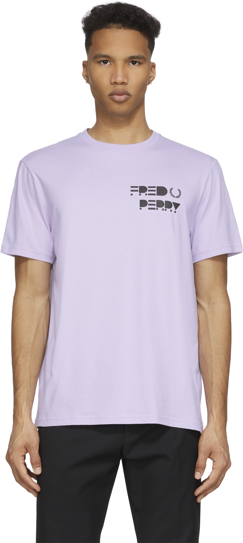 Fred Perry: Purple Raised Graphic T-Shirt - 1