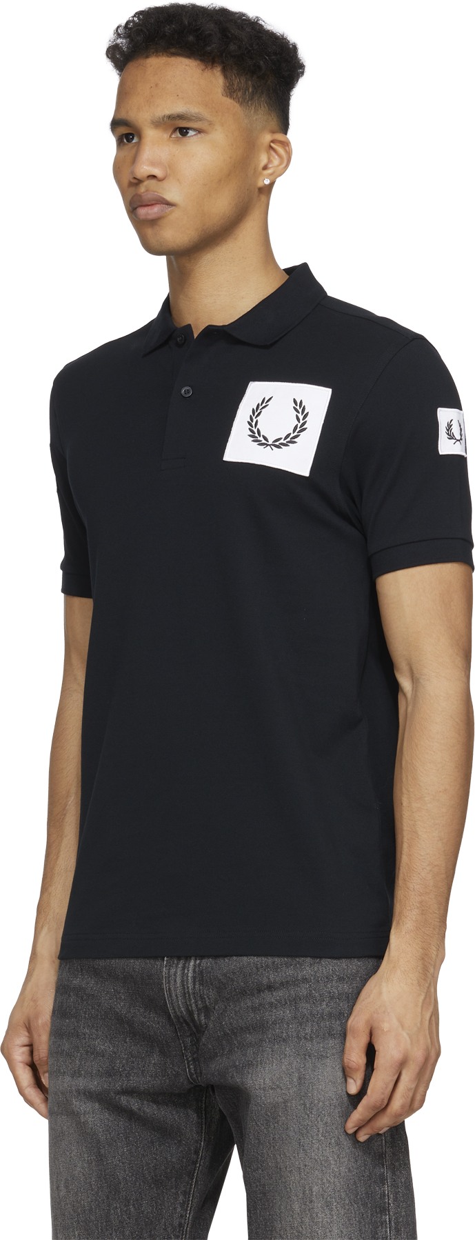 Fred Perry: Black Badge Detail Polo Shirt - 2