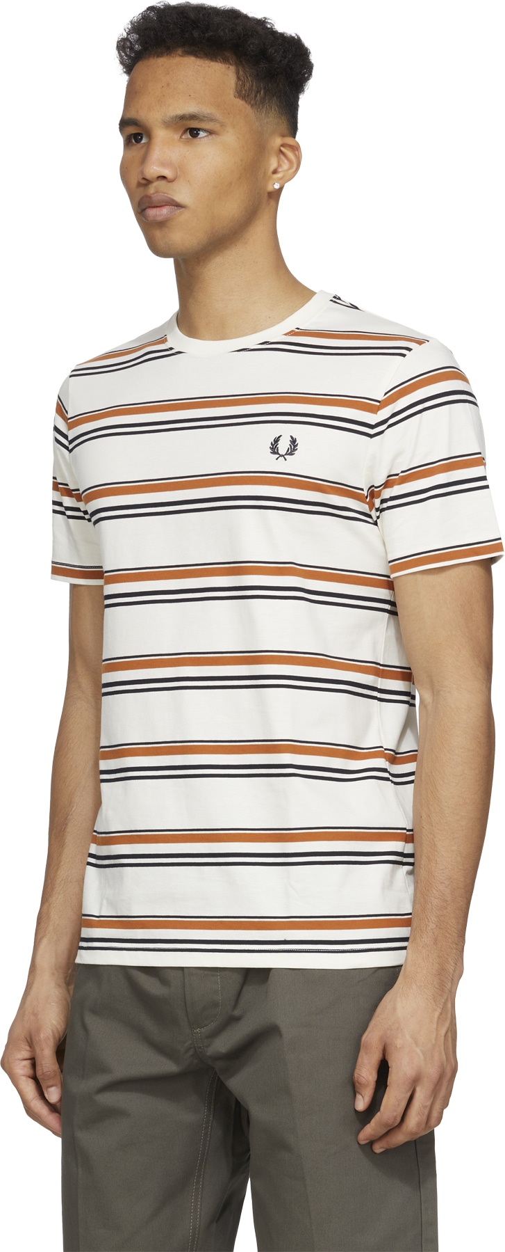 Fred Perry: Neutrals Fine Stripe T-Shirt - 2