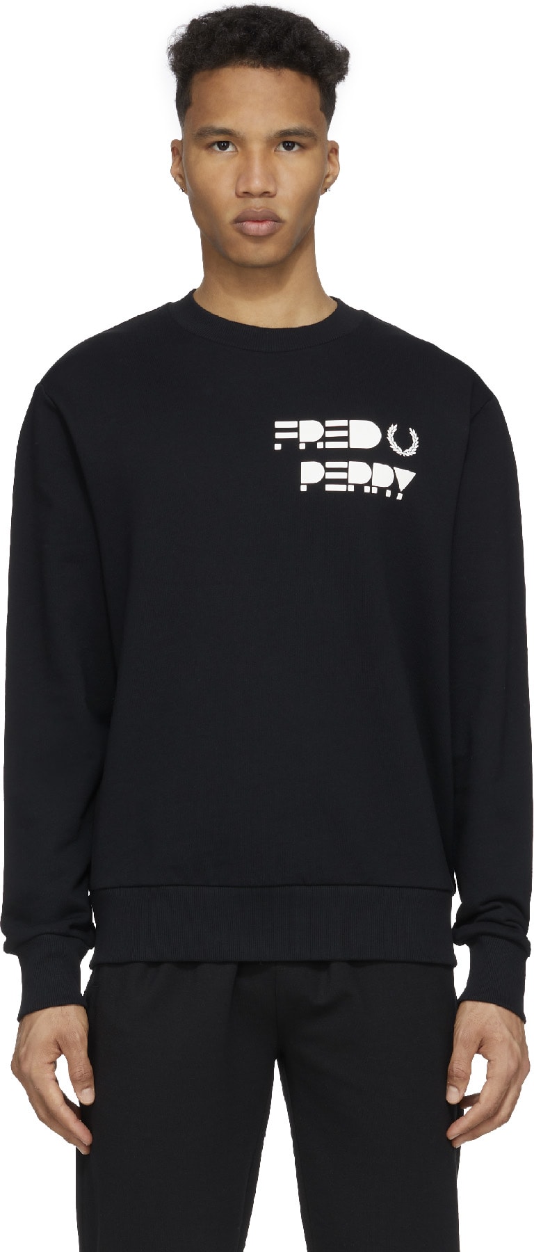 Fred Perry: Noir Pull Raised Graphic Noir - 1