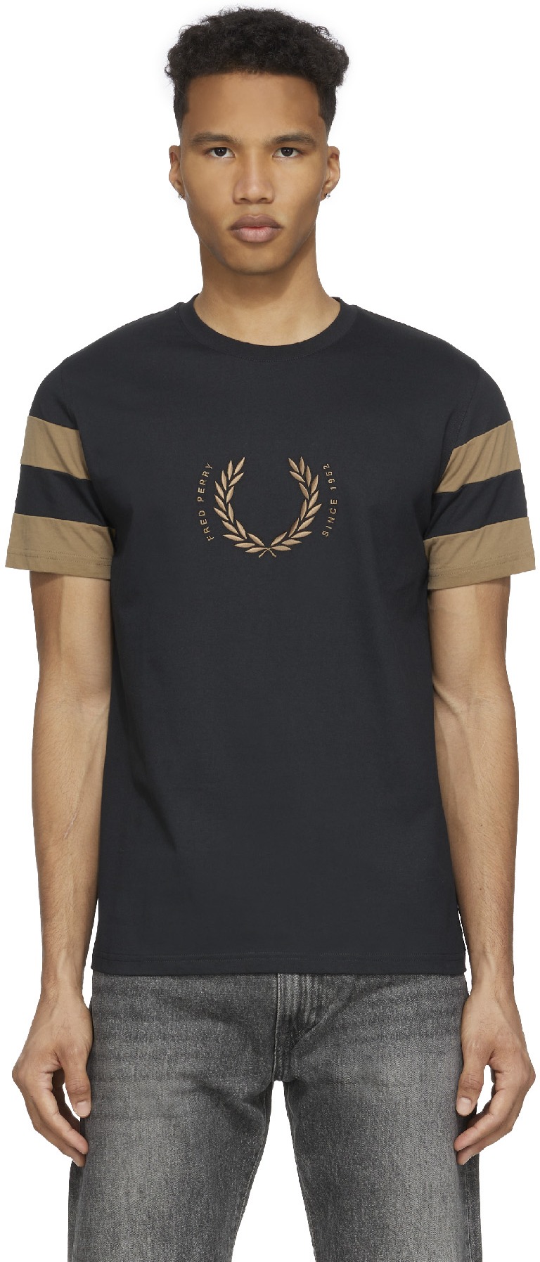 Fred Perry: White Bold Tipped T-Shirt - 1