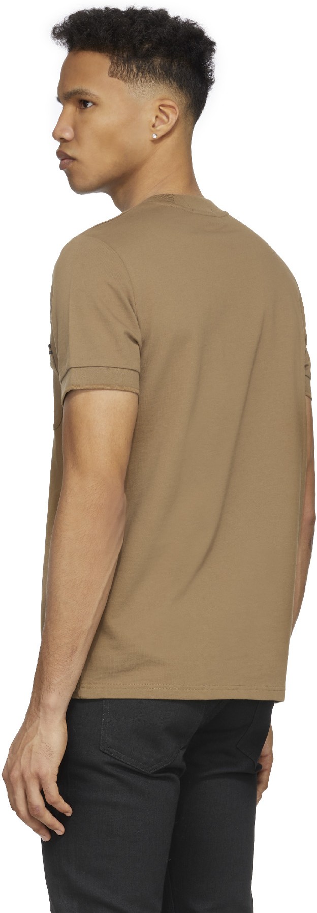 Fred Perry: Brown Twin Tipped Pocket T-Shirt - 3