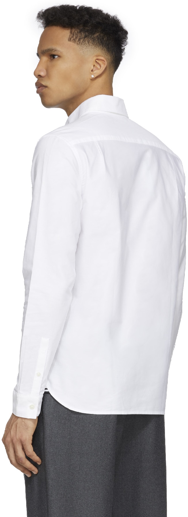 Fred Perry: Blanc Chemise Oxford Blanc - 3