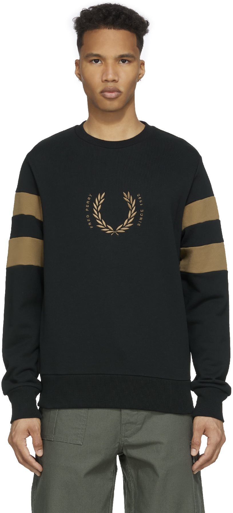 Fred Perry: Black Bold Tipped Sweater - 1