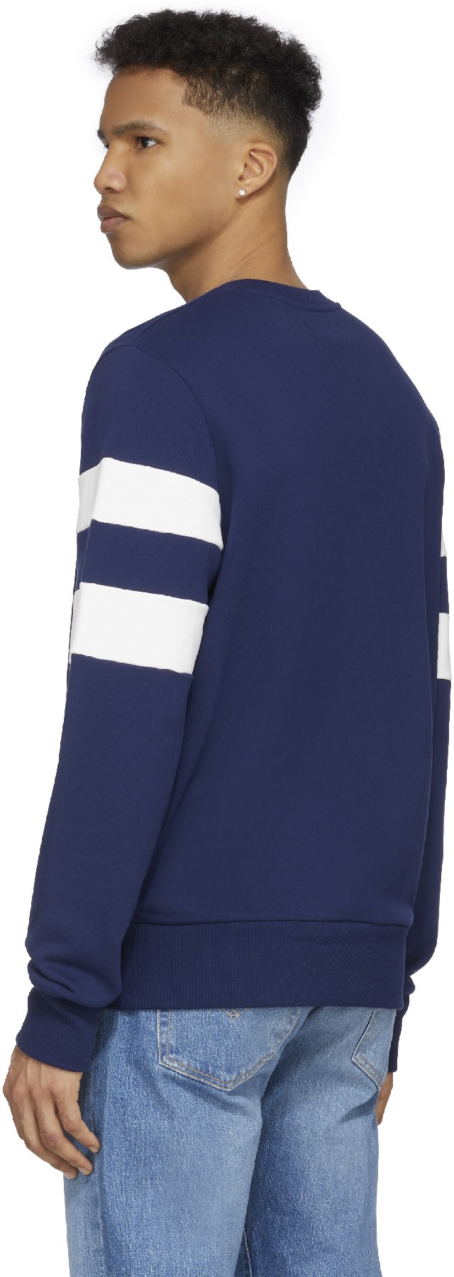 Fred Perry: Blue Bold Tipped Crew Sweater - 3