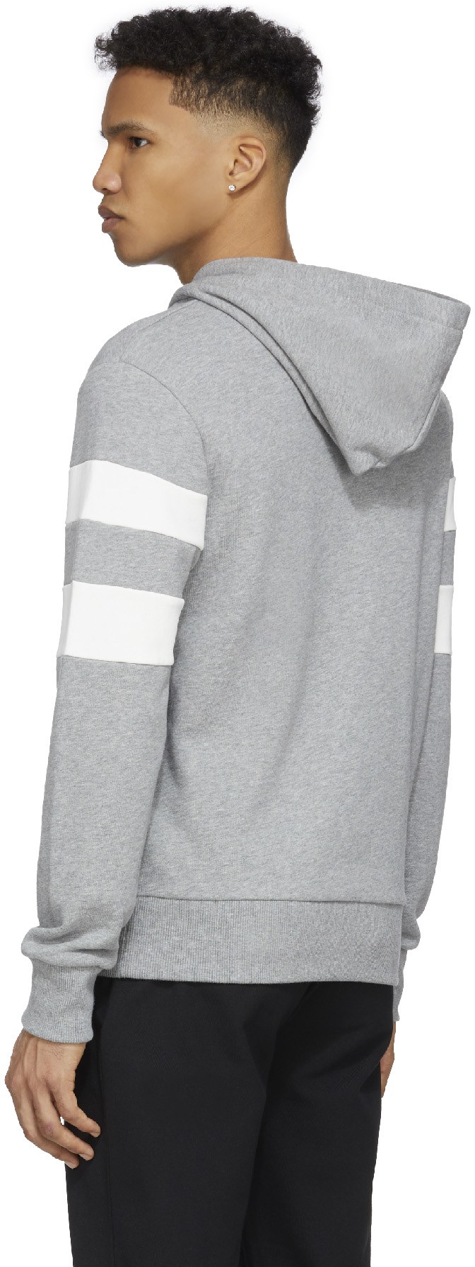 Fred Perry: Grey Bold Tipped Hoodie - 3