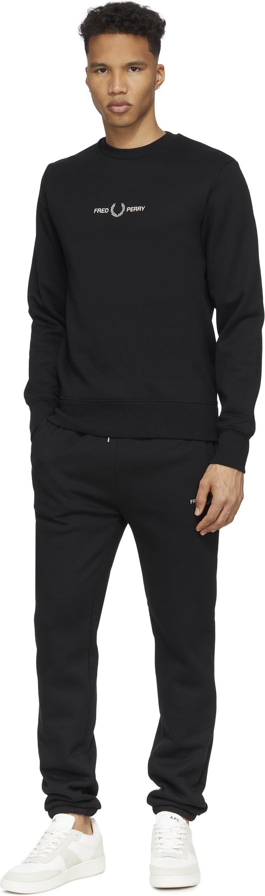 Fred Perry: Black Embroidered Sweater - 4