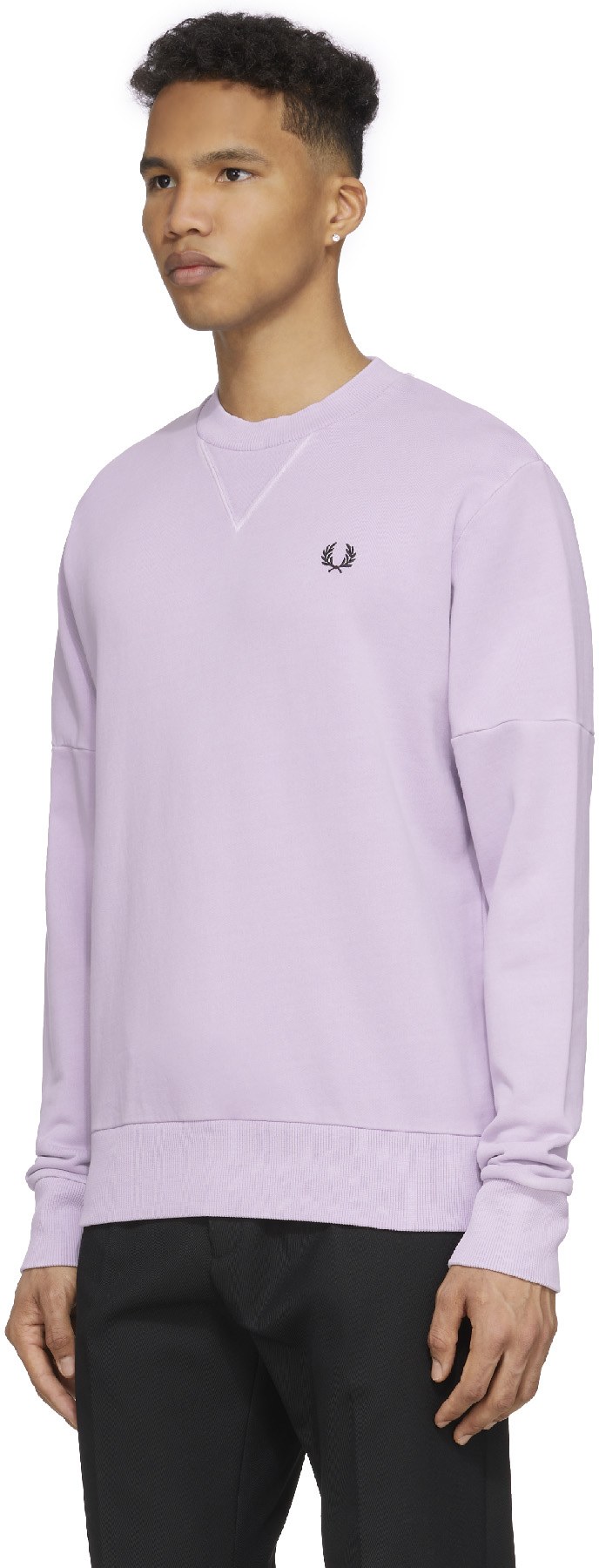 Fred Perry: Purple Pigment Dye Crew Sweater - 3