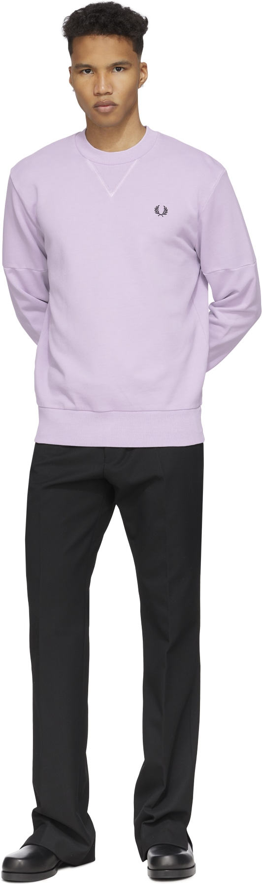 Fred Perry: Purple Pigment Dye Crew Sweater - 4